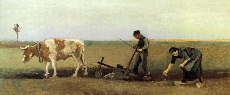 Vincent Van Gogh Planting potatoes